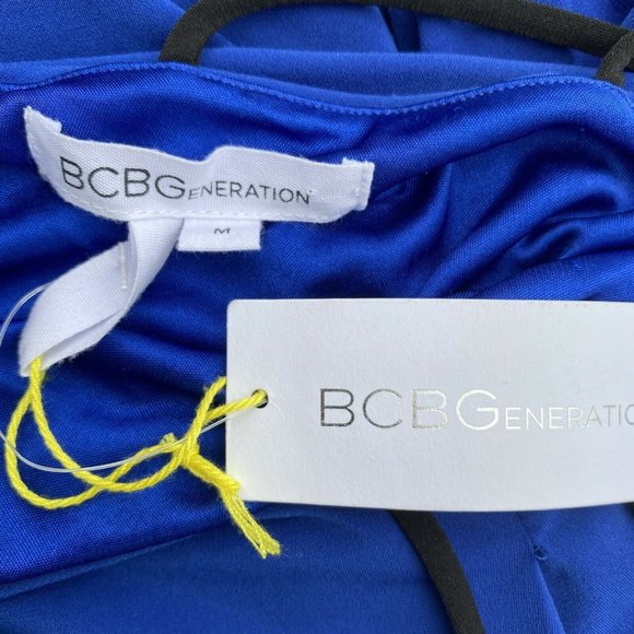 BCBGeneration Asymmetrical Dress One Shoulder Blue - Picture 7 of 13